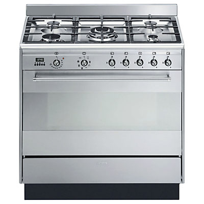 Smeg SUK91MFX9 Concert Range Cooker With Gas Hob, Stainless Steel